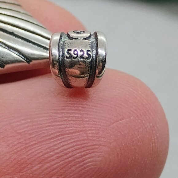 Sterling Silver Pink Conch Shell Diamond Shaped Pendant Unique Design Wide Stamp - Picture 5 of 7